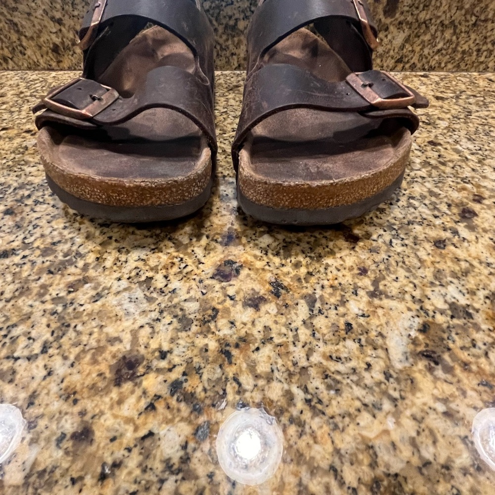 Birkenstock Milano Ankle Strap Sandal 42 Men 9 women 11 Habana Oiled Leather - Picture 3 of 11
